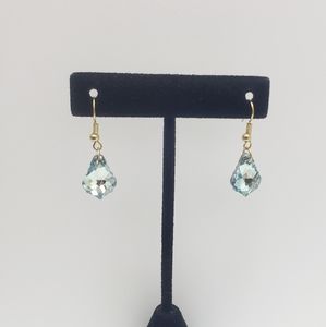 New Baroque Rhinestone Aqua Earrings, Tear Drop / Dangle Earrings